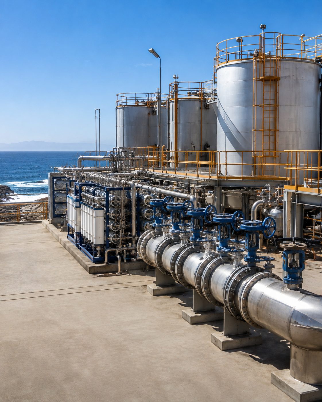 Planta de tratamiento y desalación de agua industrial